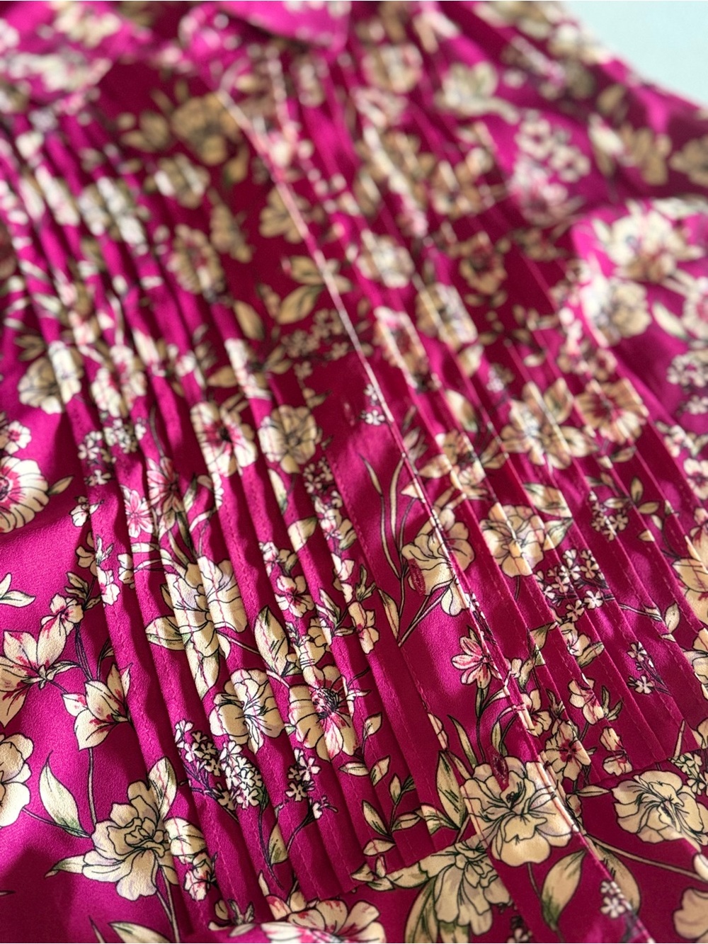 Nanette Lepore Sleeveless Floral Midi Dress in Magenta and Cream - Picture 10 of 10